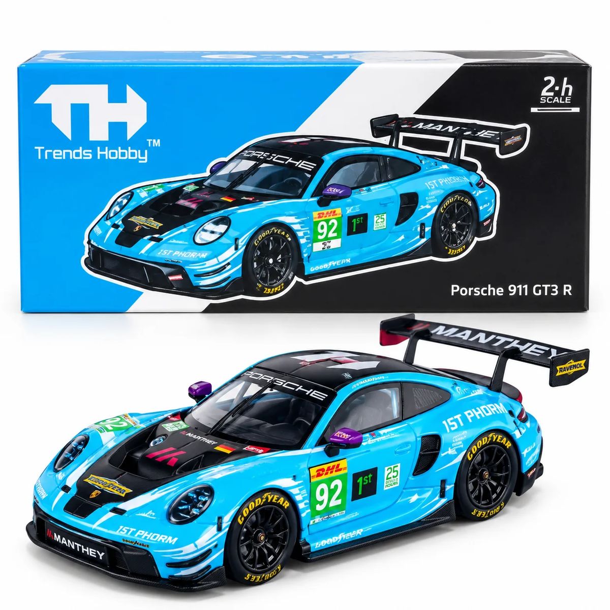 Trends Hobby Porsche 911 GT3 R Manthey Racing 1:64 Box - view 2