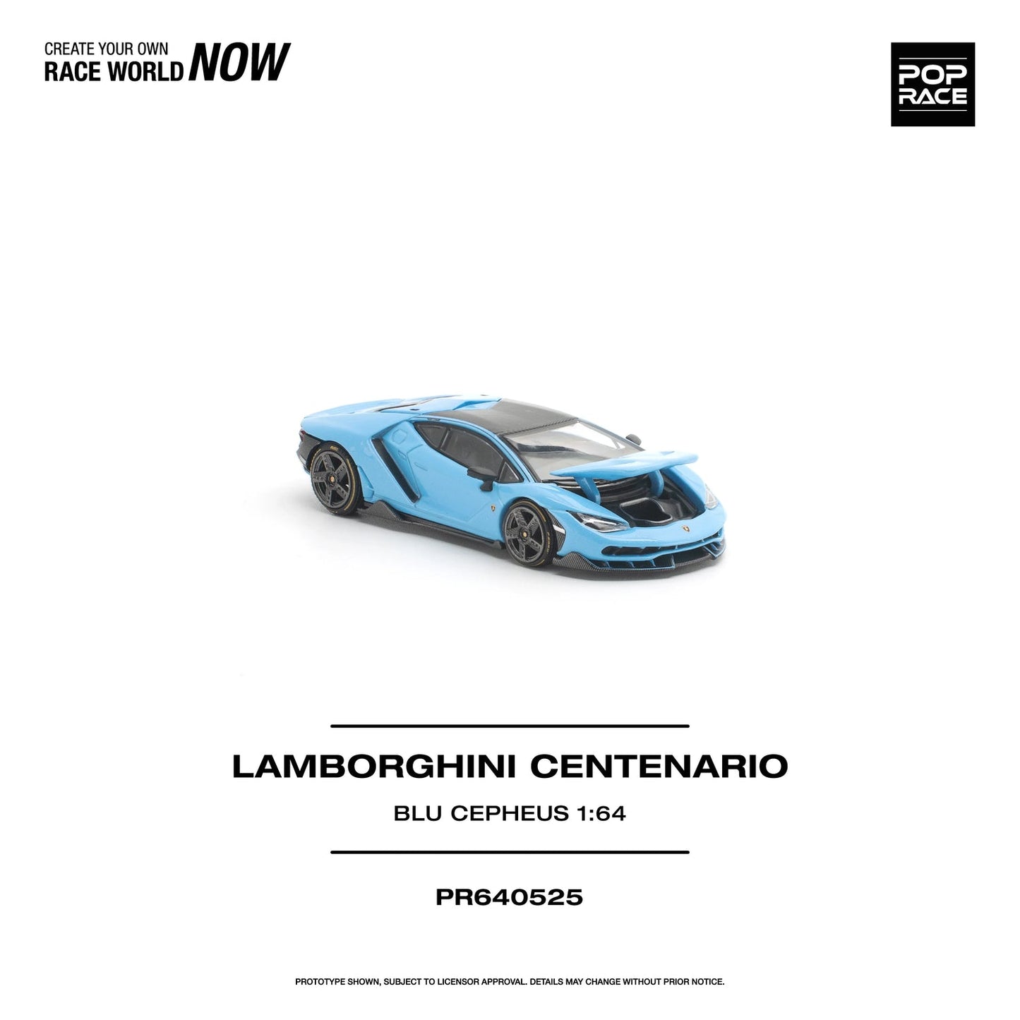 Pop Race Lamborghini Centenario Blu Cepheus 1:64 - view 6