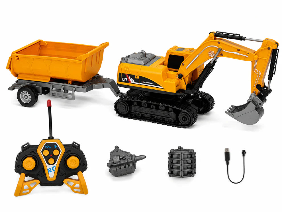 FunChapter - Truck Toy with Tow Bucket - 1:22 Scale Remote Toy