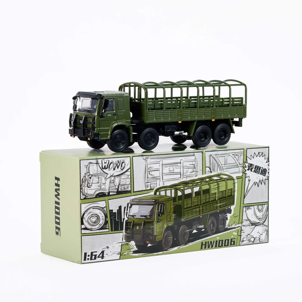 Massdi - HOWO 1006 Military Truck - Green - 1:64 Scale - Torque Tribe