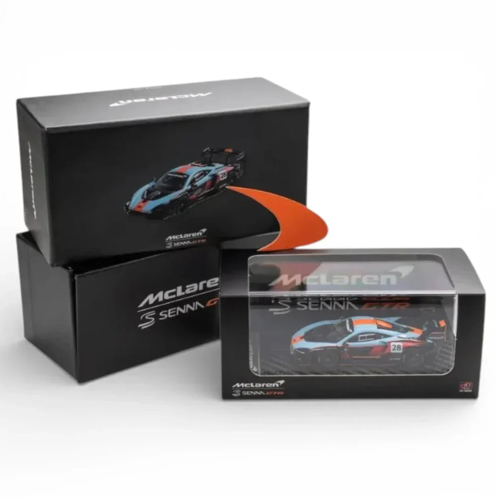 LCD Models - McLaren Senna GTR - Foshan APA XPO Gulf Livery - 1:64 Scale - Torque Tribe
