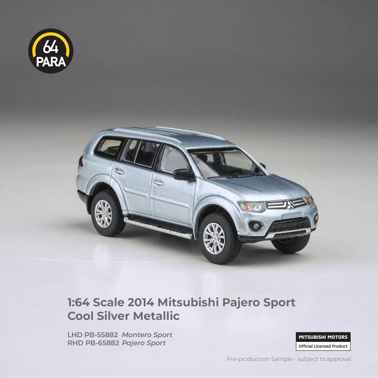 Para 64 Mitsubishi Pajero Sport Cool 2014 1:64 Silver Metallic - view 4
