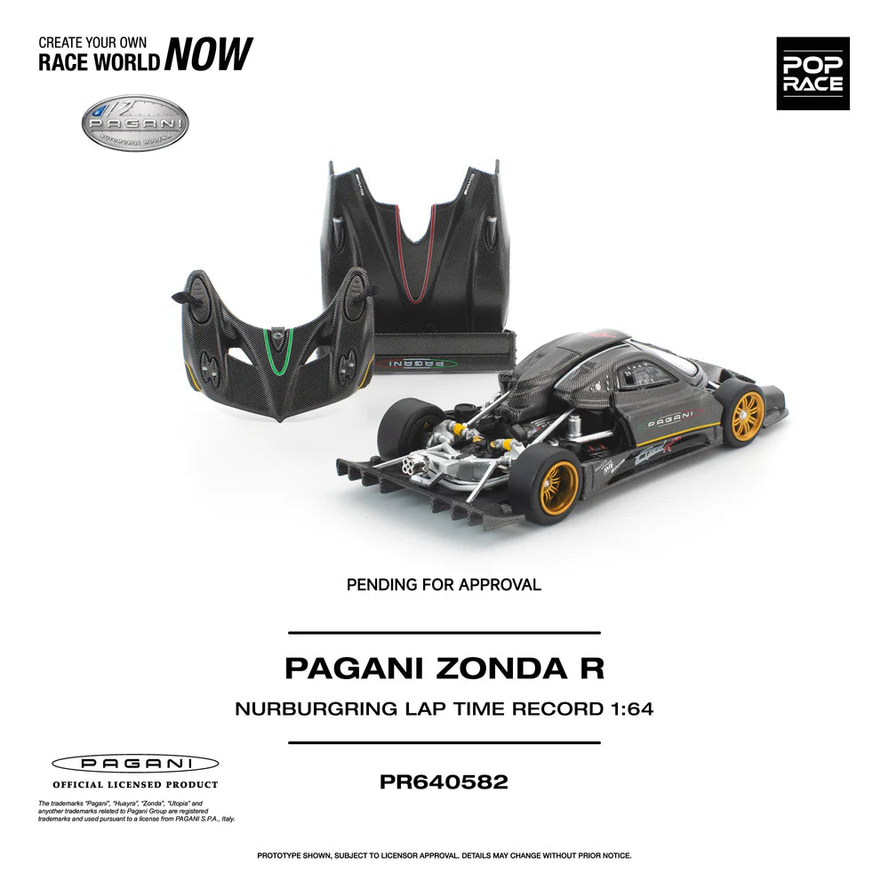 Pop Race - Pagani Zonda R Nurburgring LAP Time Record - 1:64 Scale - Pre order