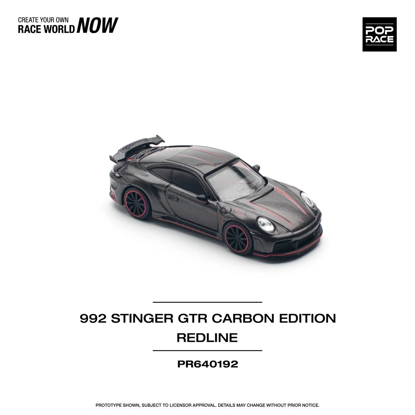 Pop Race - 992 Stinger GTR Carbon Edition Redline - 1:64 - Diecast Model - Torque Tribe