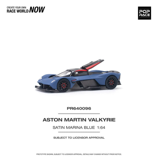 Pop Race - Aston Martin Valkyrie - Blue - 1:64 - Diecast Model - Torque Tribe