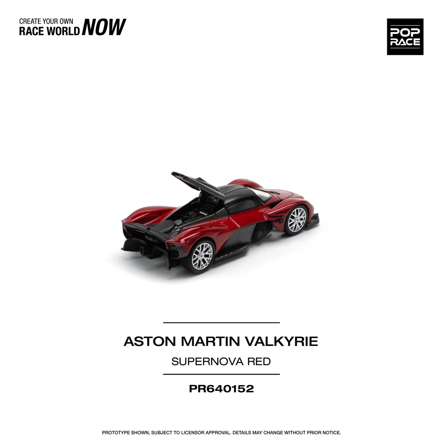 Pop Race - Aston Martin Valkyrie - Red - 1:64 - Diecast Model - Torque Tribe