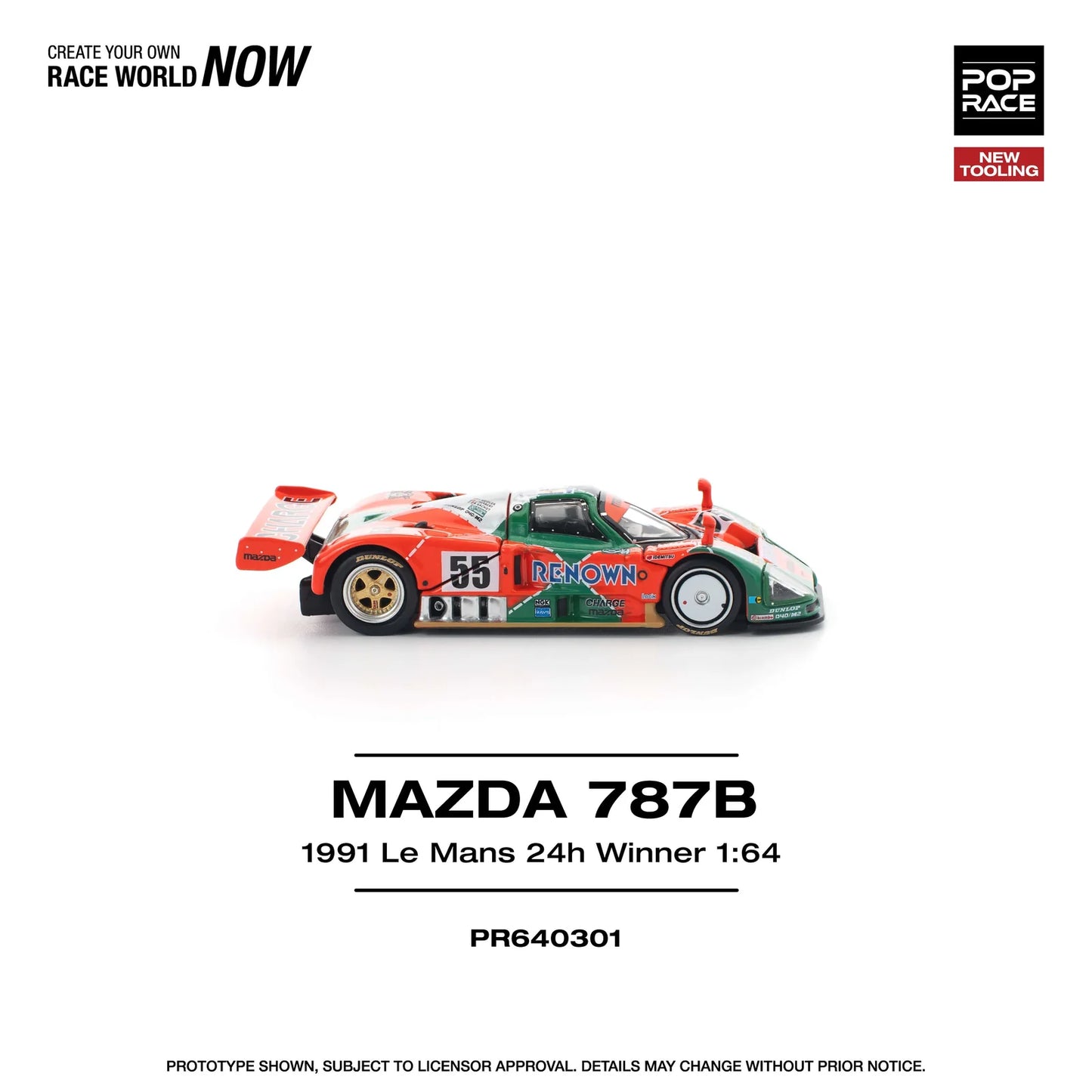 Pop Race - Mazda 787B Le Mans 1991 - 1:64 - Diecast Model - Torque Tribe