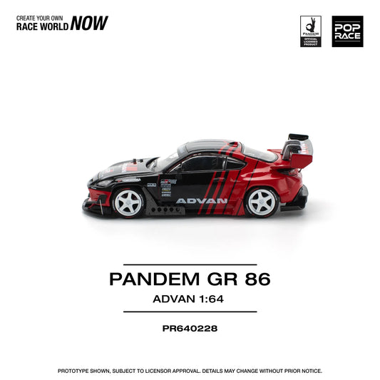 Pop Race - Pandem GR 86 ADVAN - 1:64 - Diecast Model - Torque Tribe