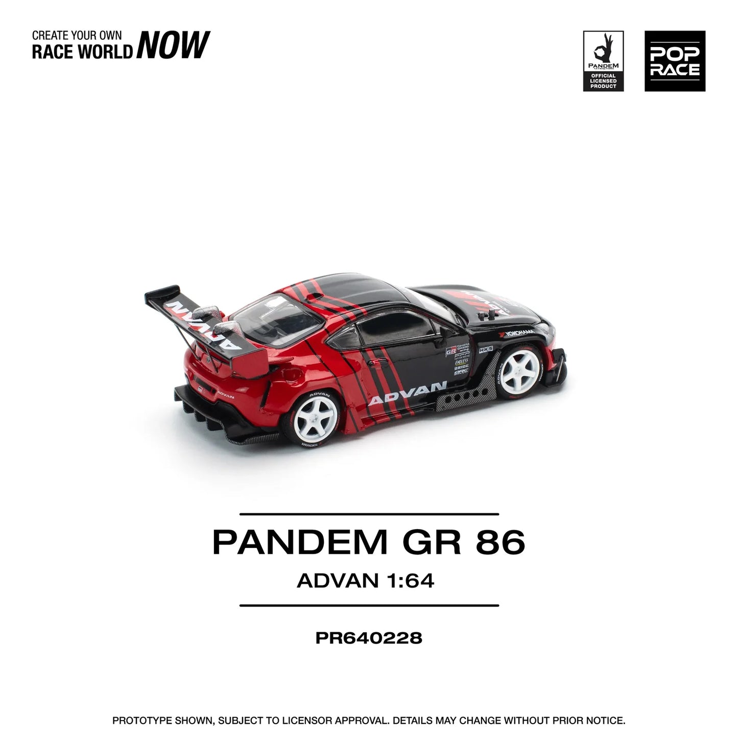 Pop Race - Pandem GR 86 ADVAN - 1:64 - Diecast Model - Torque Tribe