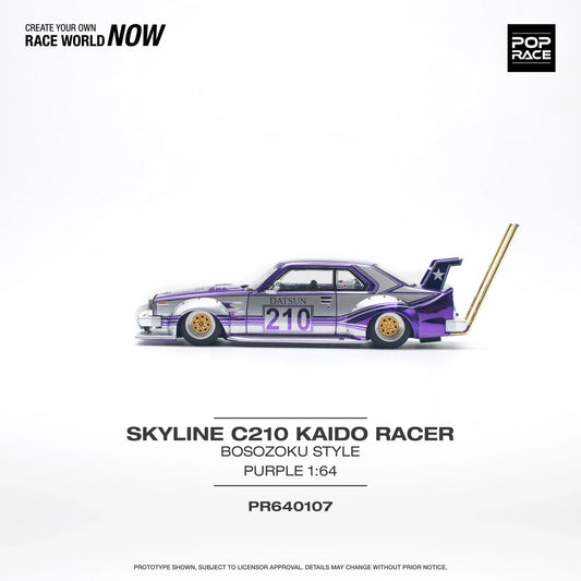 Pop Race - Skyline C210 Kaido Racer Bosozoku Style - 1:64 - Diecast Model - Torque Tribe