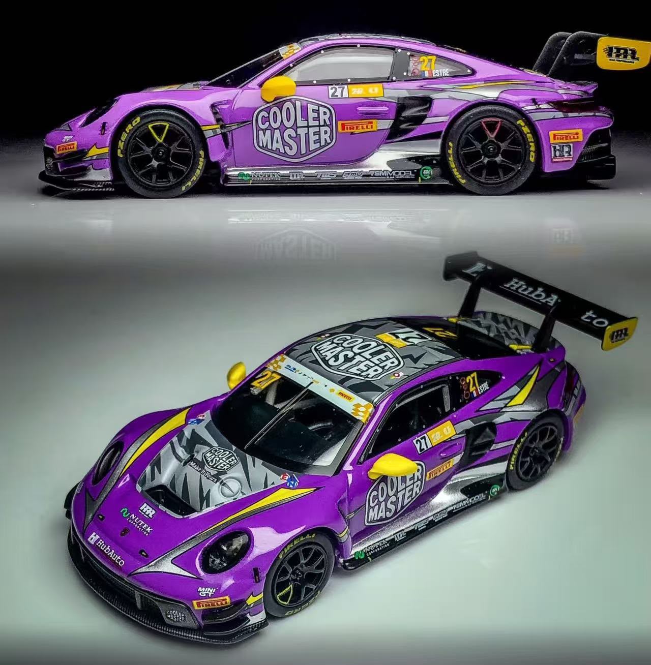 HG Models - Porsche 911 GT3R Macau GP Cooler master #27 Purple - PRE ORDER
