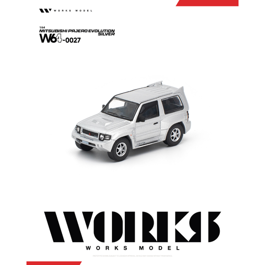 Works Model Mitsubishi Pajero Evolution Silver 1:64 - view 2