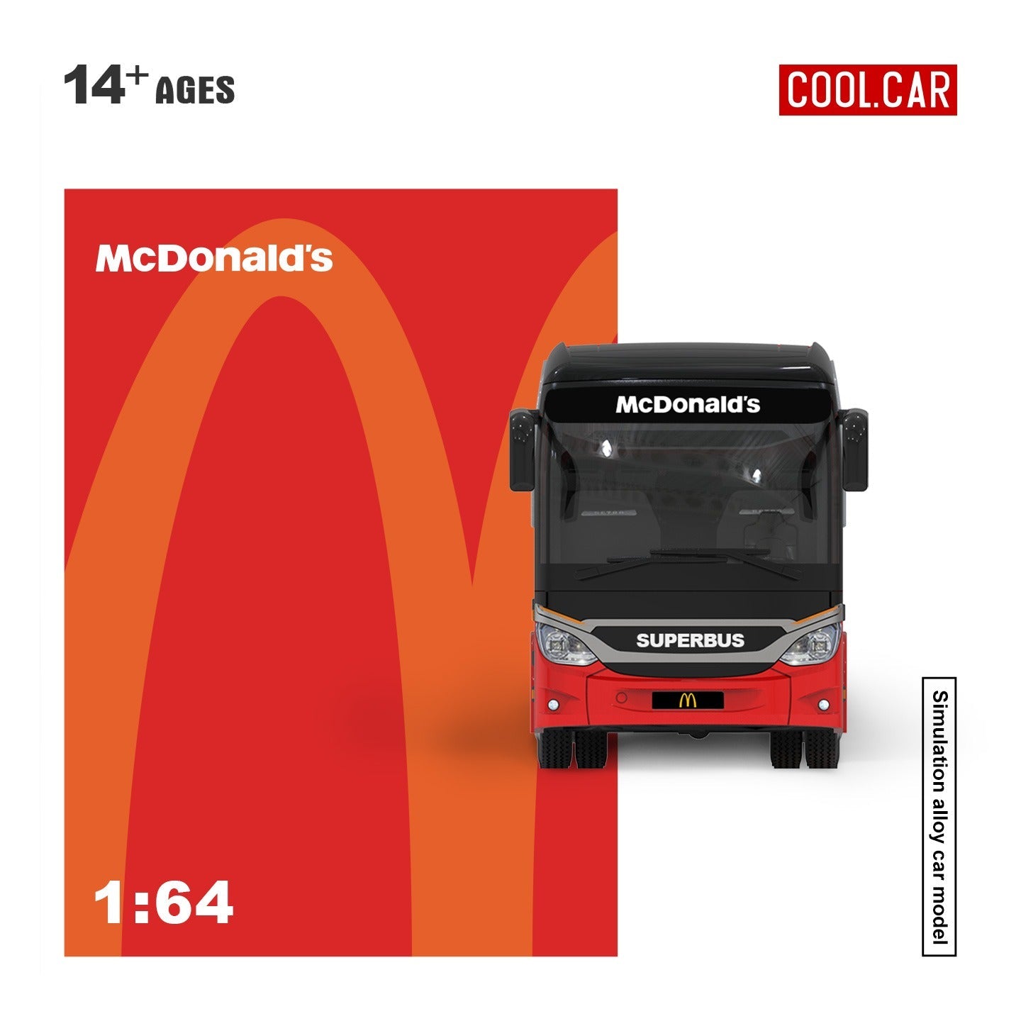 Cool Car Setra Bus McDonalds 1:64 Red - view 6