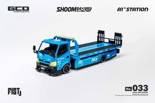 GCD FIST Team Hino 300 Custom Drop-Bed Car Carrier LHD 1:64 - view 2