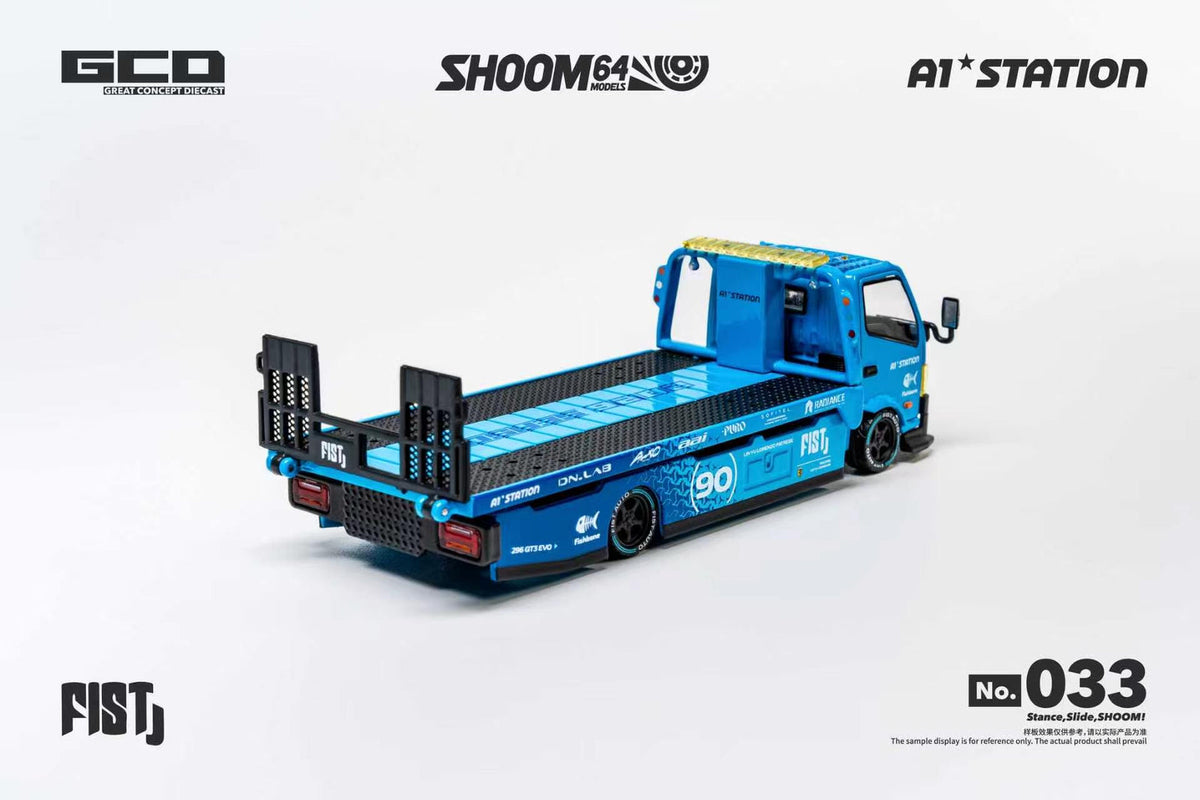 GCD FIST Team Hino 300 Custom Drop-Bed Car Carrier LHD 1:64 - view 5
