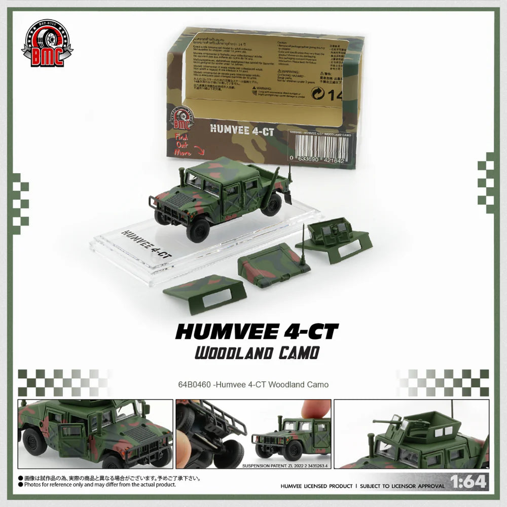 BMC - Humvee 4-CT Woodland Camo with Stand Plate