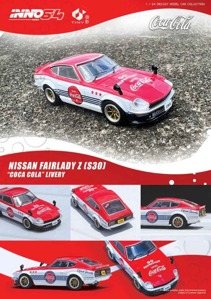 INNO64 Nissan Fairlady Z S30 Coca-Cola Livery 1:64 - view 3
