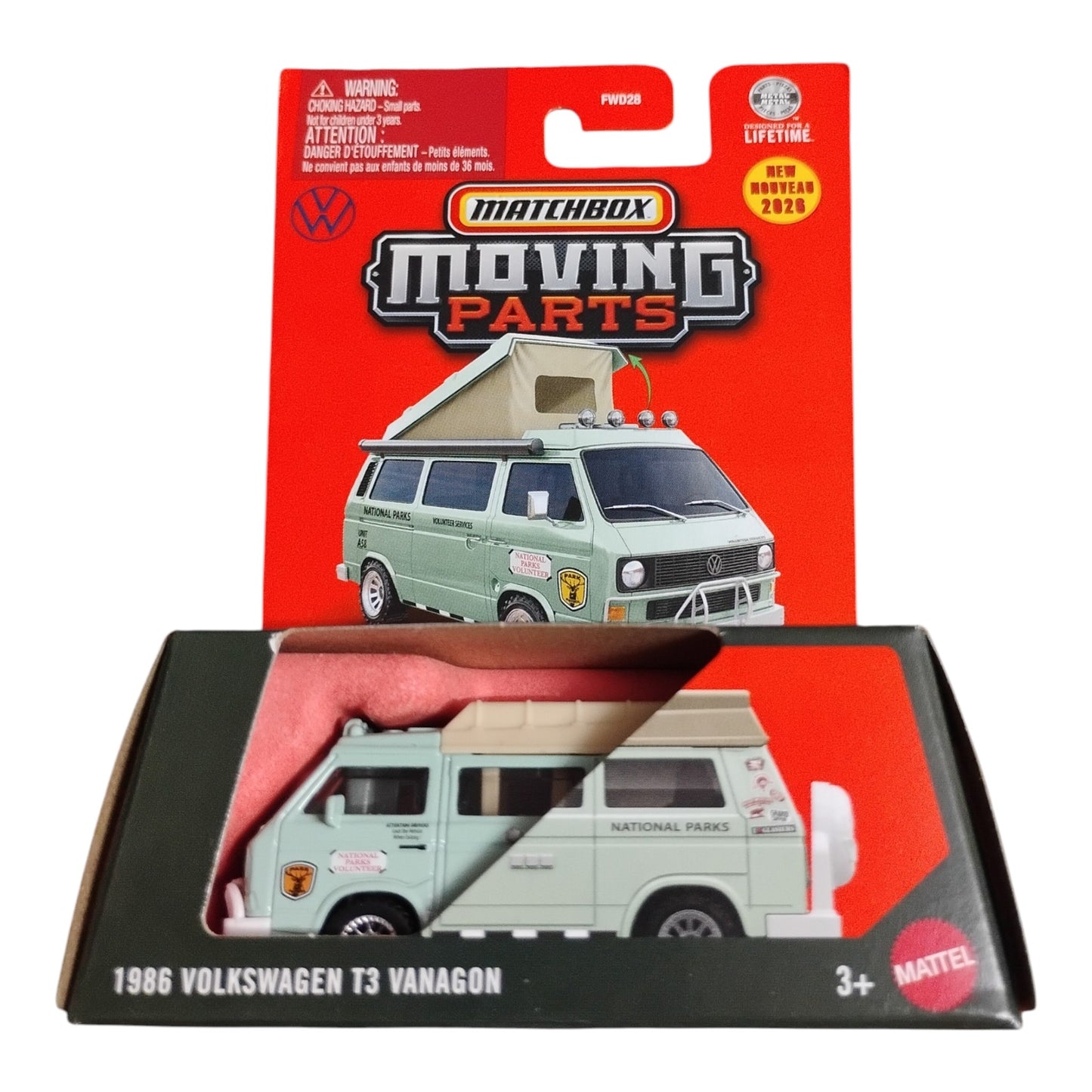 Matchbox Moving Parts - 1986 Volkswagen T3 Vanagon - 1:64 Scale Model
