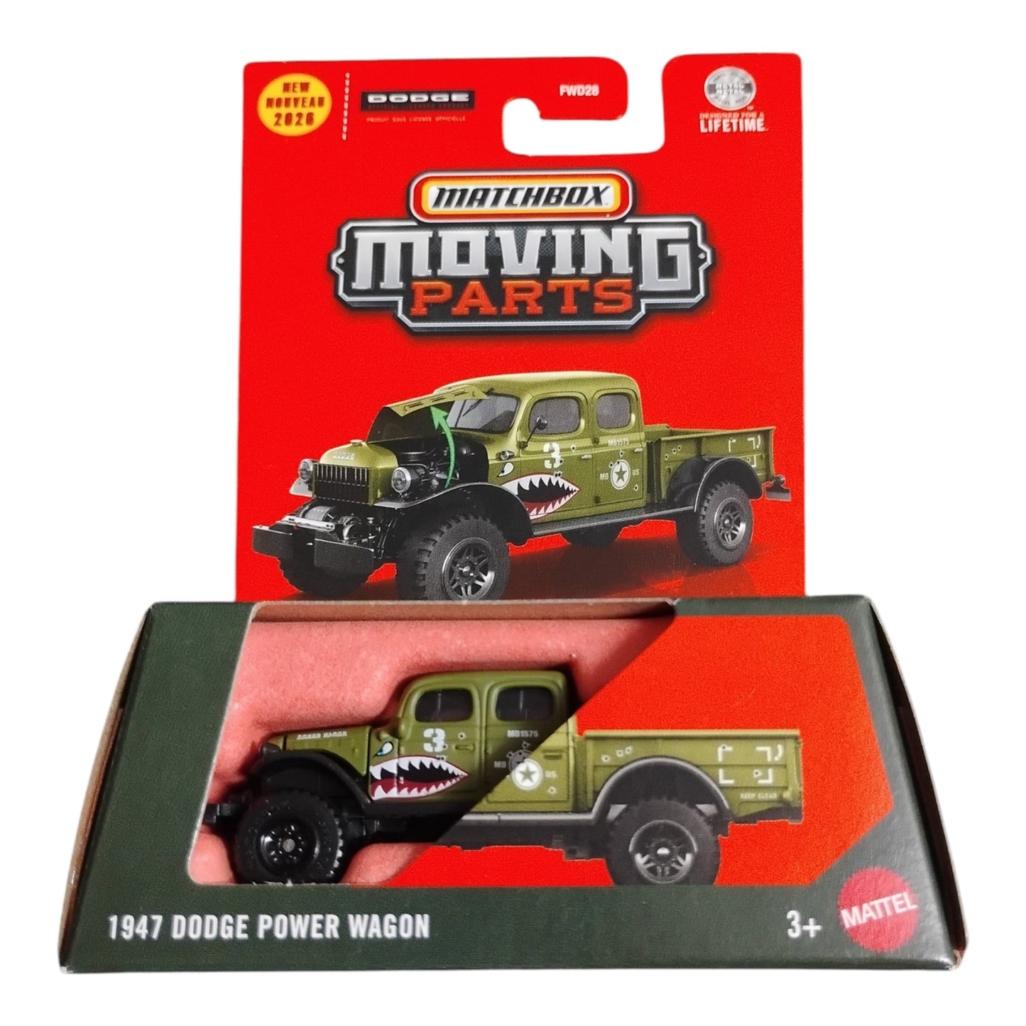 Matchbox Moving Parts - 1947 Dodge Power Wagon - 1:64 Scale Model