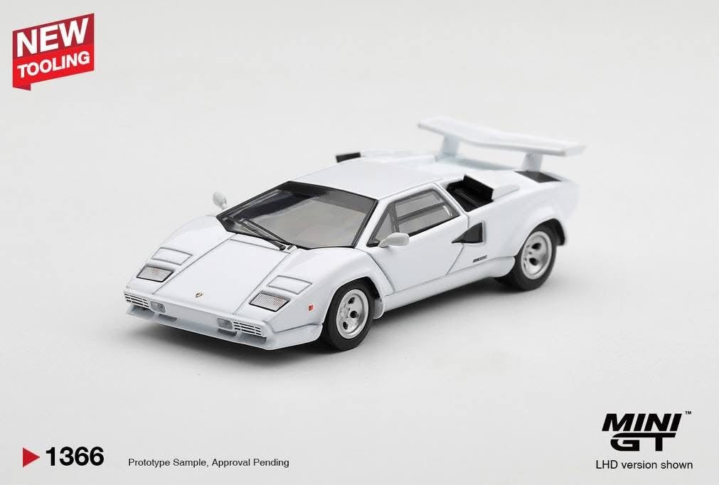 Mini GT - Lamborghini Countach LP500S - White - Box - 1:64 Scale Model - PRE ORDER