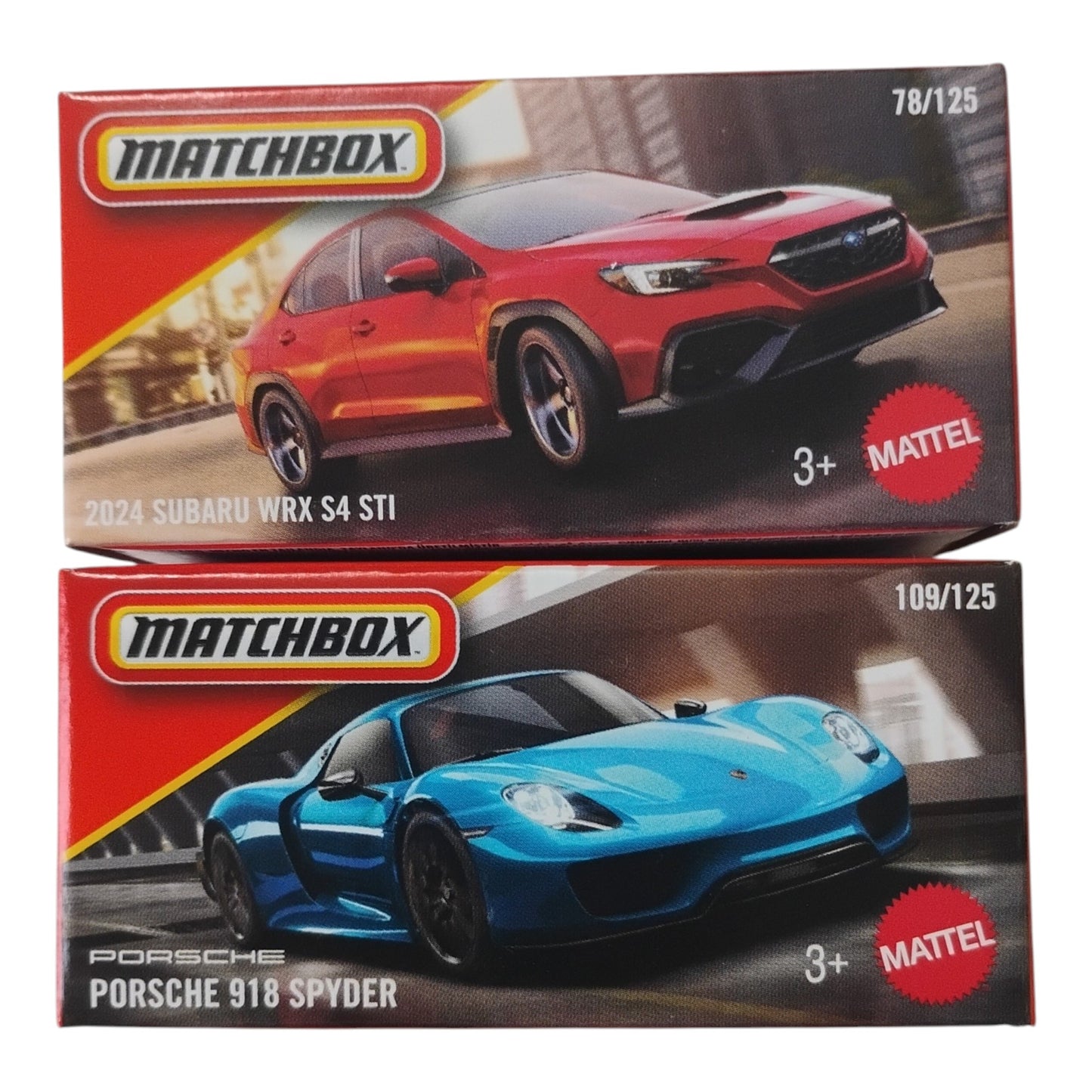 Matchbox - Porsche 918 Spyder & 2024 Subaru WRX S4 STI - 1:64 scale Model