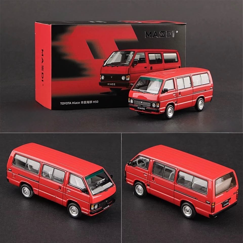 Massdi - Toyota Hiace H50 - Red - 1:64 Scale Model - Pre Order