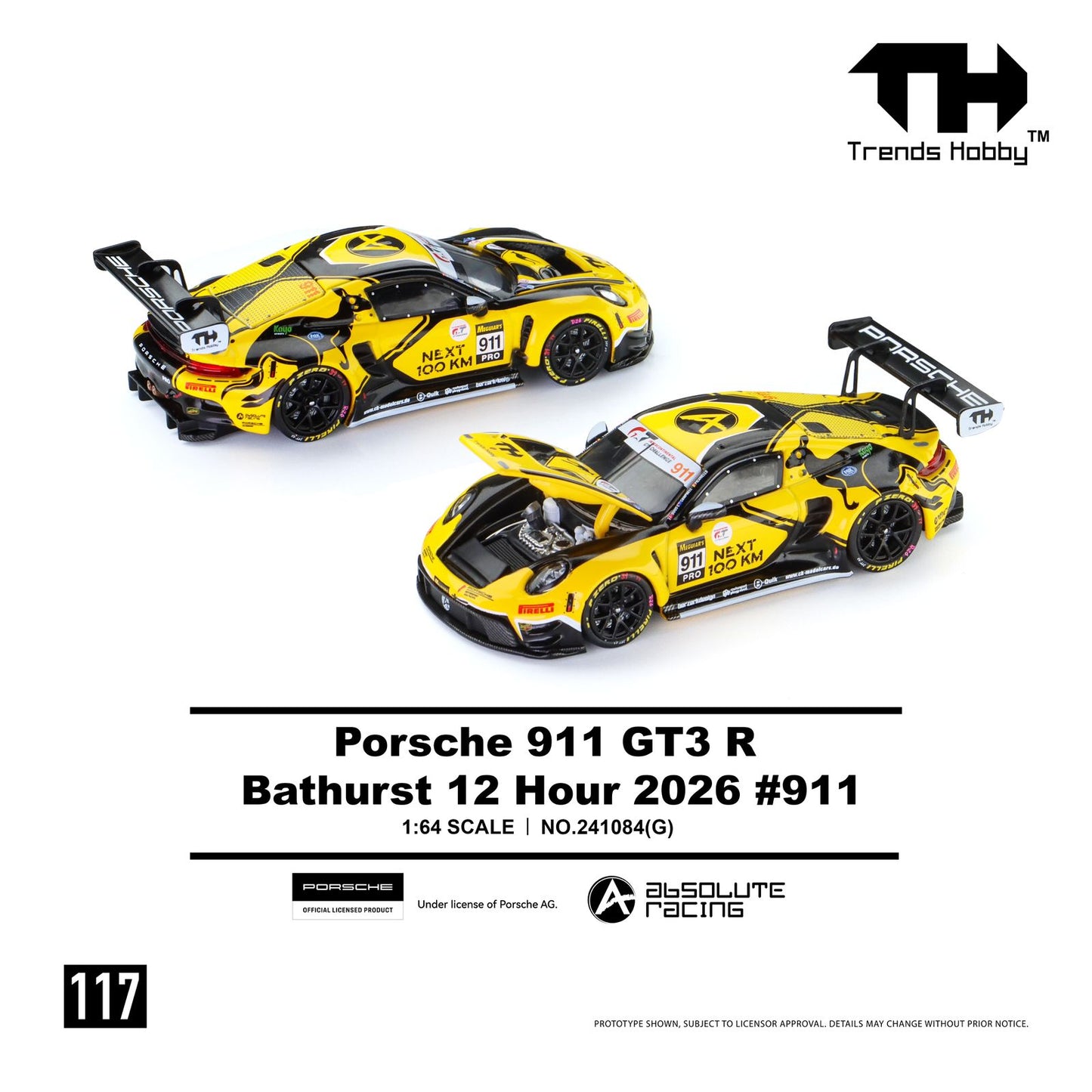 Trends Hobby - Porsche 911 GT3 R Bathurst 12 Hour 2026 #911 - Box - PRE ORDER
