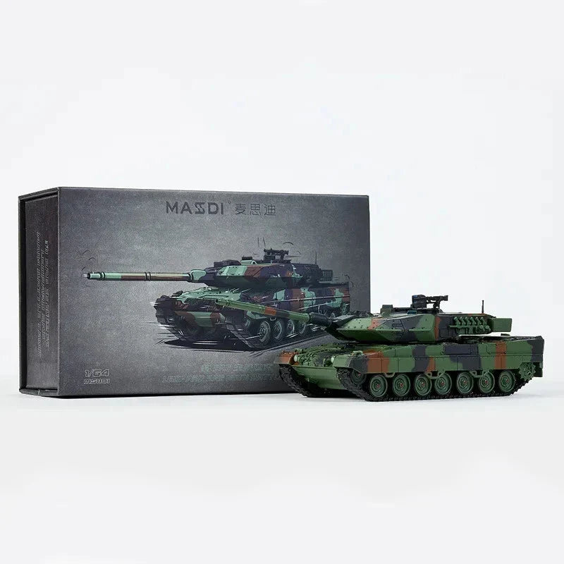 Massdi Leopard 2A6 military tank 1:64 diecast model