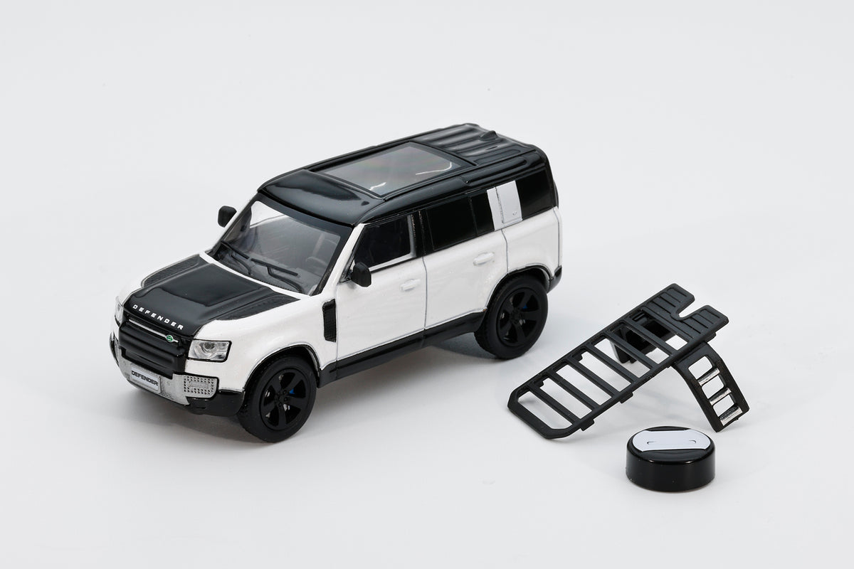 GCD x Enchery - Land Rover Defender 110 - White & Black - 1:64 Scale Model