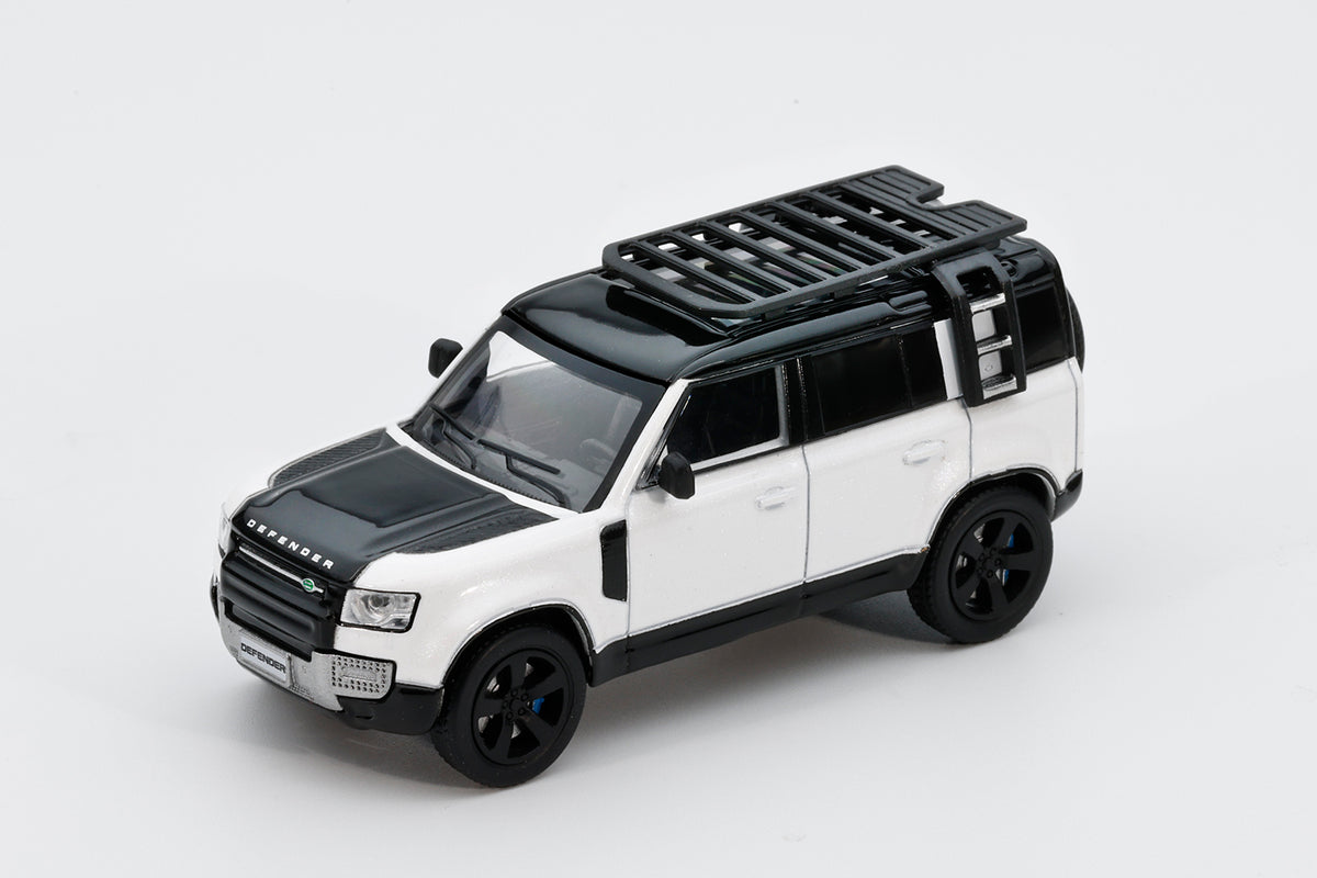 GCD x Enchery - Land Rover Defender 110 - White & Black - 1:64 Scale Model