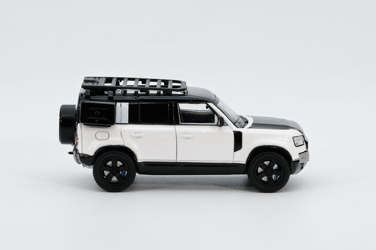 GCD x Enchery - Land Rover Defender 110 - White & Black - 1:64 Scale Model