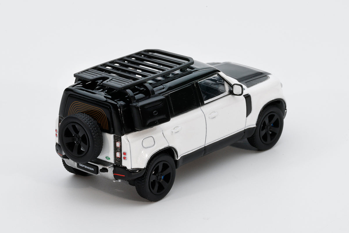 GCD x Enchery - Land Rover Defender 110 - White & Black - 1:64 Scale Model