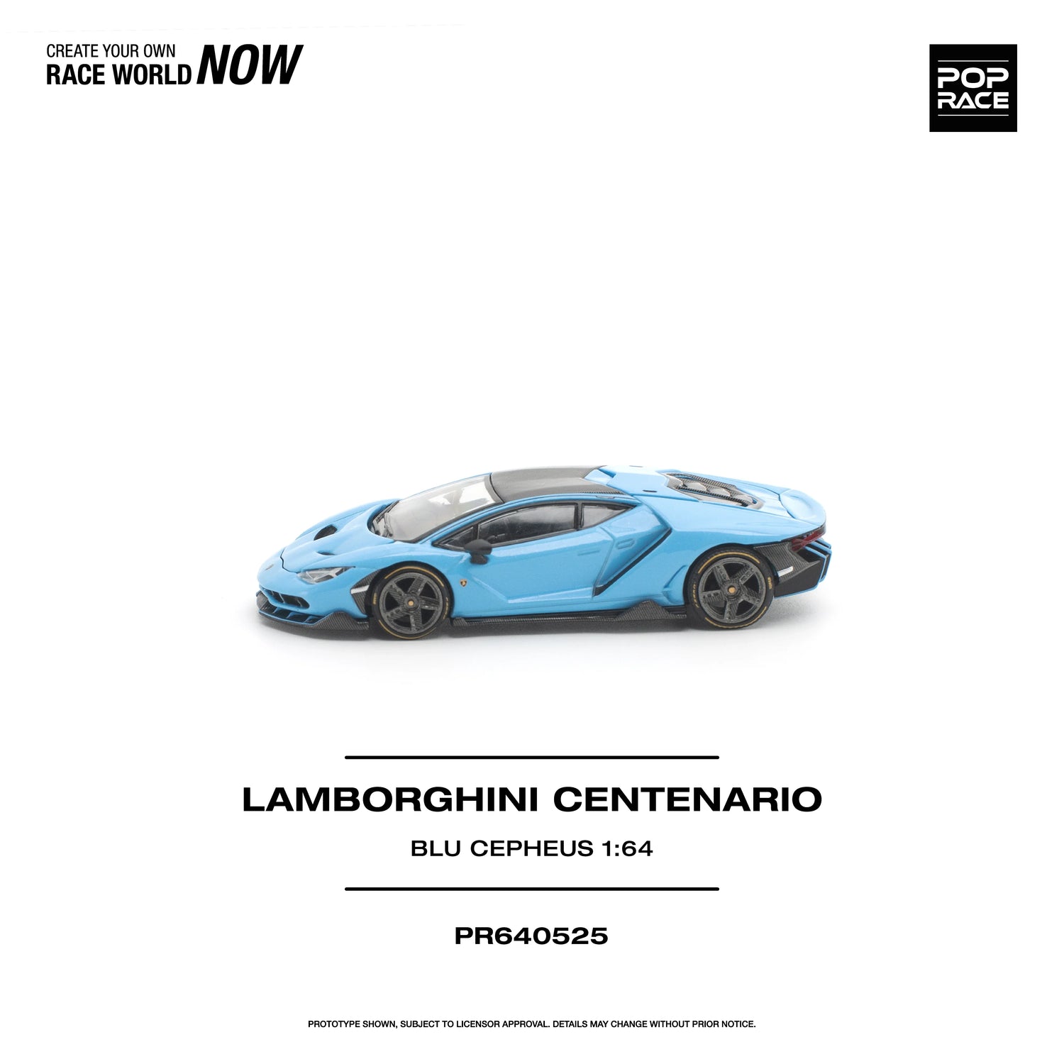 Pop Race Lamborghini Centenario Blu Cepheus 1:64 - view 3