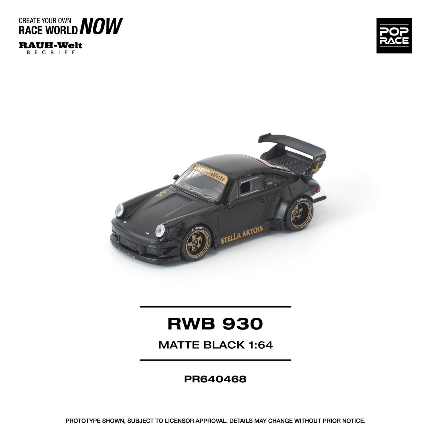 RWB 930 Stella Artois Matte Black - Pop Race - PO - Imported - Torque Tribe