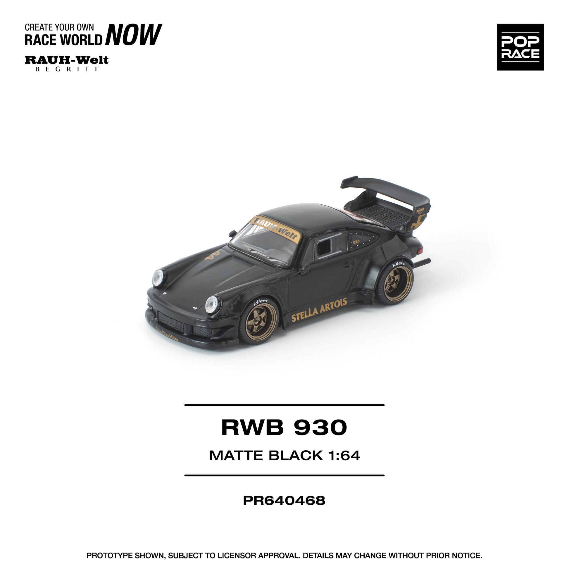RWB 930 Stella Artois Matte Black - Pop Race - PO - Imported - Torque Tribe