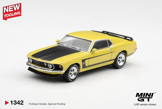 Mini GT - Ford Mustang Boss 302 - Yellow - BOX - PRE ORDER - Torque Tribe