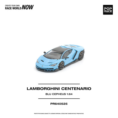 Pop Race Lamborghini Centenario Blu Cepheus 1:64 - view 2