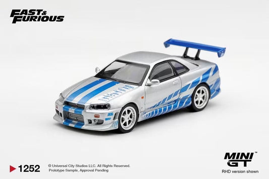 Mini GT Nissan Skyline GT-R C-West 2 Fast 2 Furious Brian O'Conner Blister 1:64 - view 1