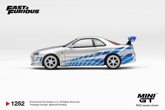 Mini GT Nissan Skyline GT-R C-West 2 Fast 2 Furious Brian O'Conner Blister 1:64 - view 2