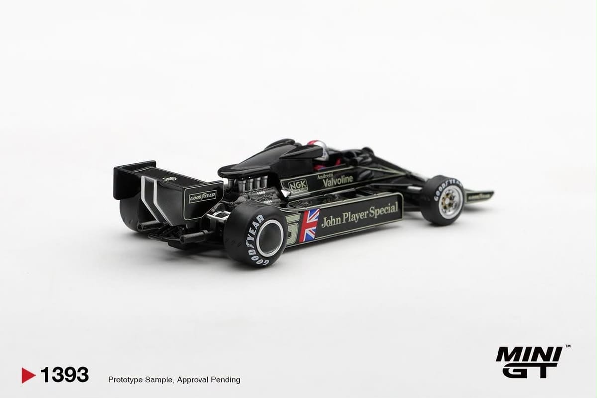 Mini GT Lotus 78 #5 Mario Andretti 1977 US GP West Winner 1:64 diecast model