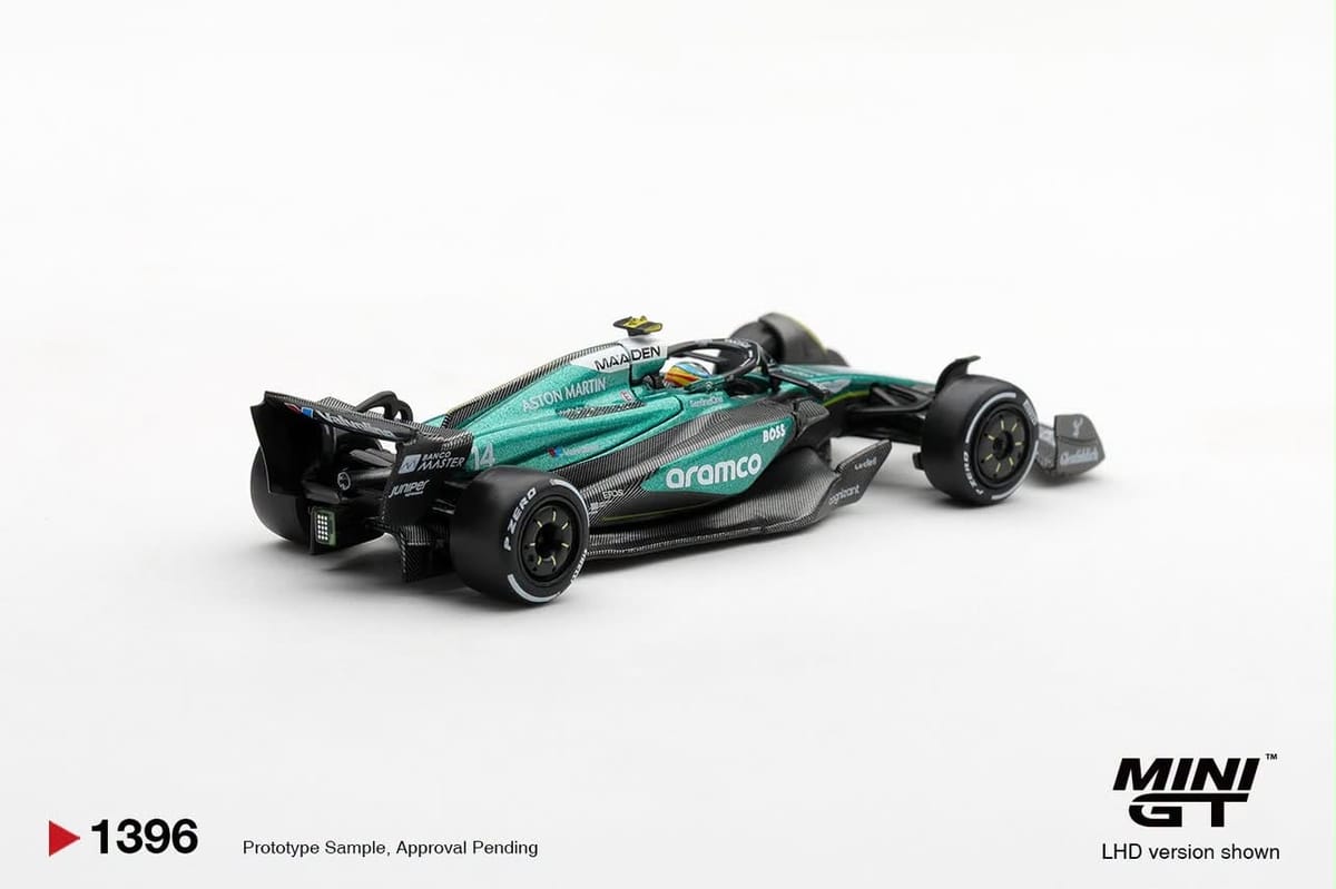 Mini GT Aston Martin AMR24 #14 Fernando Alonso 2024 Las Vegas GP 1:64 diecast model