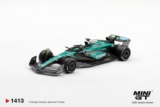 Mini GT Aston Martin AMR24 #18 Lance Stroll 2024 Las Vegas GP 1:64 diecast model
