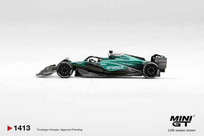 Mini GT Aston Martin AMR24 #18 Lance Stroll 2024 Las Vegas GP 1:64 diecast model