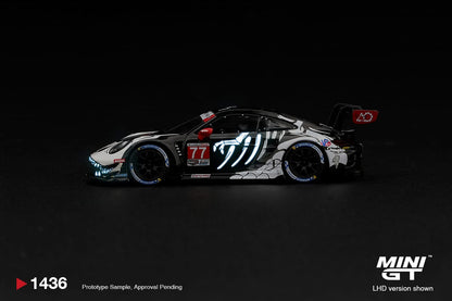 Mini GT Porsche 911 GT3 R 992 #77 AO Racing Skeleton Rexy 2026 Glow in the Dark Box 1:64 - view 2
