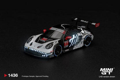 Mini GT Porsche 911 GT3 R 992 #77 AO Racing Skeleton Rexy 2026 Glow in the Dark Box 1:64 - view 1