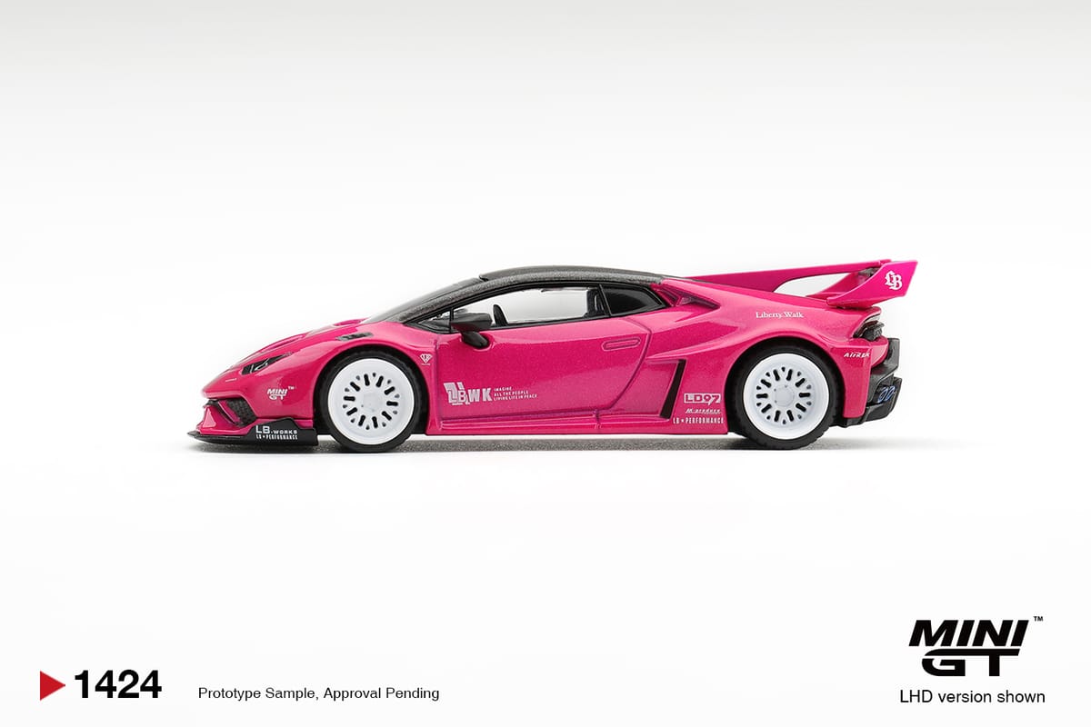Mini GT LB*Works Lamborghini Huracan GT Ruby Purple 1:64 - view 2