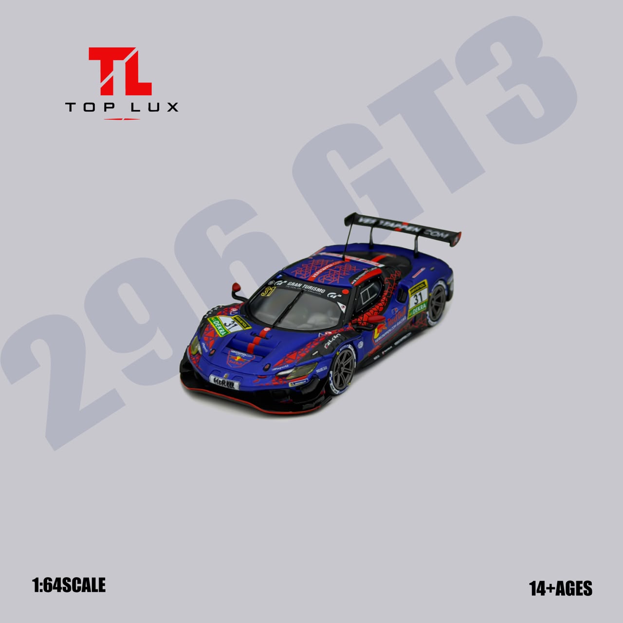 Top Lux - 296 GT3 Red Bull #31 - 1:64 Diecast - Pre-Order