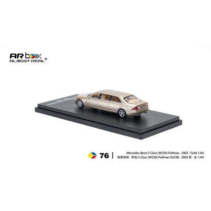 Almost Real - Mercedes-Benz S-Class Pullman 2002 - Gold - 1:64 Scale Diecast Model Car