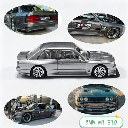 Fei Xiang FX - BMW M3 E30 Widebody (Open Hood) - Grey - 1:64 Scale Model - PRE ORDER