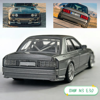 Fei Xiang FX - BMW M3 E30 Widebody (Open Hood) - Grey - 1:64 Scale Model - PRE ORDER